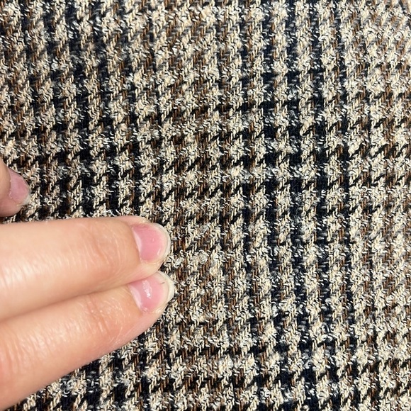Louben Wool Blend Houndstooth Academia Womens Blazer Size 8 Old Money Equestrian - Picture 15 of 16